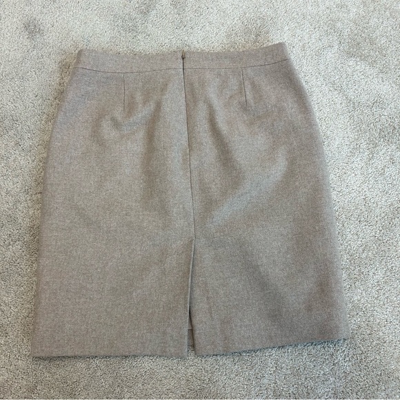 J Crew tan brown beige wool pencil skirt Sz 12 - Picture 4 of 12